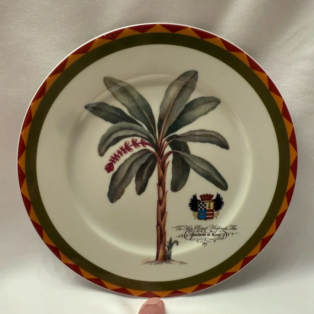 Vintage Godinger Palm Tree Plate ‘Duchess of Kent’ ~ Limoges